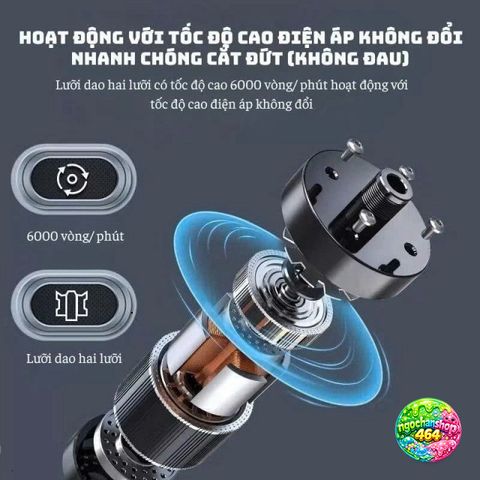 Máy Cạo Râu Yandou Cao Cấp - Điện An Toàn Kèm Máy Tỉa Lông Mũi Tiện Lợi, Thiết Kế Nhỏ Gọn, Chất Liệu Nhôm Bền Đẹp