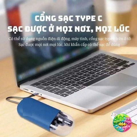 Máy Cạo Râu Yandou Cao Cấp - Điện An Toàn Kèm Máy Tỉa Lông Mũi Tiện Lợi, Thiết Kế Nhỏ Gọn, Chất Liệu Nhôm Bền Đẹp