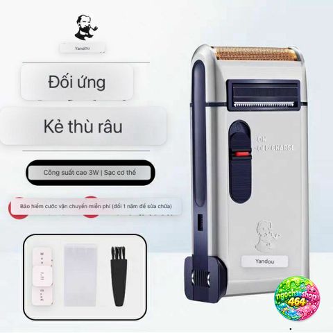 Máy Cạo Râu Yandou SCW 301U Cao Cấp - Lưỡi Ngang Sắc Bén, Thiết Kế Sang Trọng, Pin Siêu Bền, Quà Tặng Ý Nghĩa Cho Nam giới