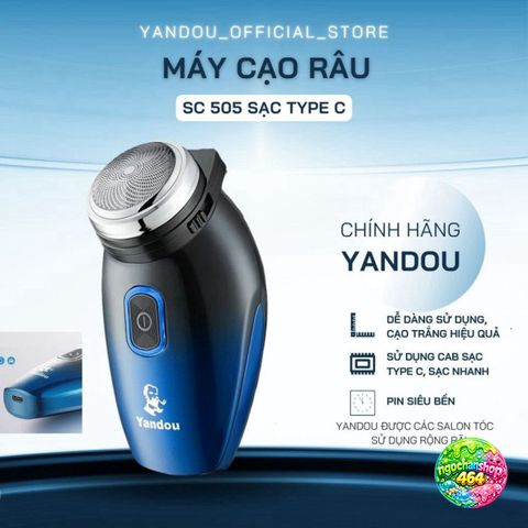 Máy Cạo Râu Yandou SC505 5 Trong 1 - Cầm Tay, Sạc Nhanh, Lưỡi Xoay Sắc Bén, Tiết Kiệm Thời Gian, An Toàn Cho Da