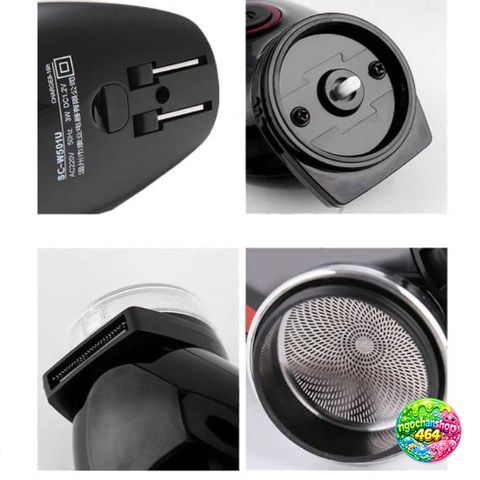 Máy Cạo Râu Yandou SC501 - Lưỡi Tròn Sạch Sát, Pin Sạc Liền, Thiết Kế Thanh Gọn, Túi Đựng Thời Trang cho Đàn Ông