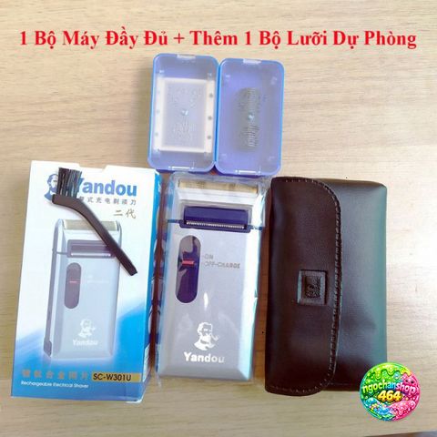 Máy Cạo Râu YANDOU SC-W301U - Lưỡi Ngang Động Cơ Mạnh Mẽ, Pin Sạc, Gọn Nhẹ Dành Cho Nam, Quà Tặng Ý Nghĩa