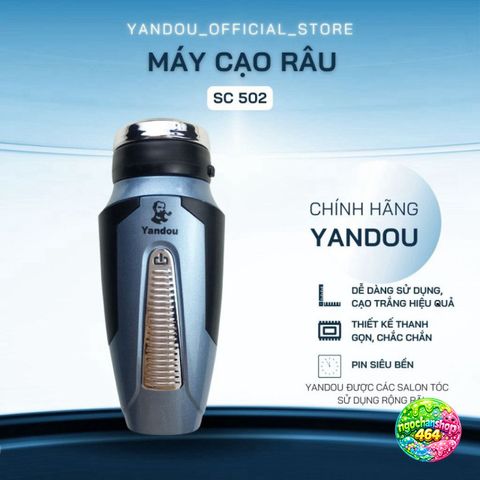 Máy Cạo Râu Yandou SC502 Sạc Lại - Lưỡi Xoay Cá Tính, Tiết Kiệm Thời Gian, Chống Xước, Dành Cho Nam