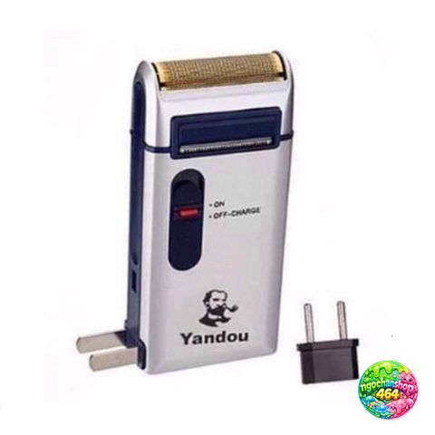 Máy Cạo Râu Pin Sạc Nhỏ Gọn YANDOU Cao Cấp Kèm Bao Da - Lưỡi Cắt Sắc và Ổn Định, Quà Tặng Ý Nghĩa cho Nam