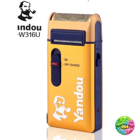 Máy Cạo Râu Yandou 316U Cao Cấp Màu Vàng - Pin Sạc Lại, Thiết Kế Gọn Nhẹ, Lưỡi Cắt Tỉa Chính Xác, Đồ Dùng Nam Thời Trang