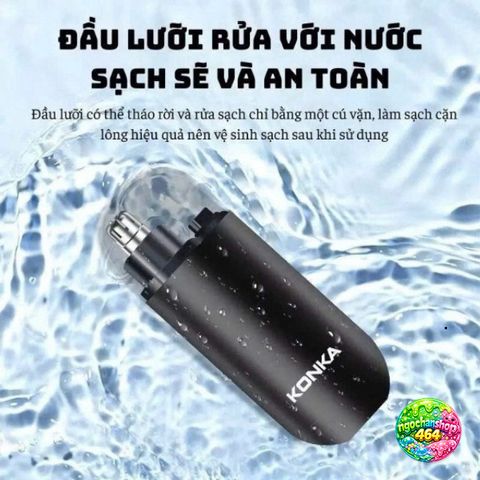 Máy Cạo Râu Cao Cấp YanDou RSCW 301 & Máy Tỉa Lông Mũi KonKa An Toàn, Không Đau, Thiết Kế Nhỏ Gọn, Tiện Dụng Cho Nam