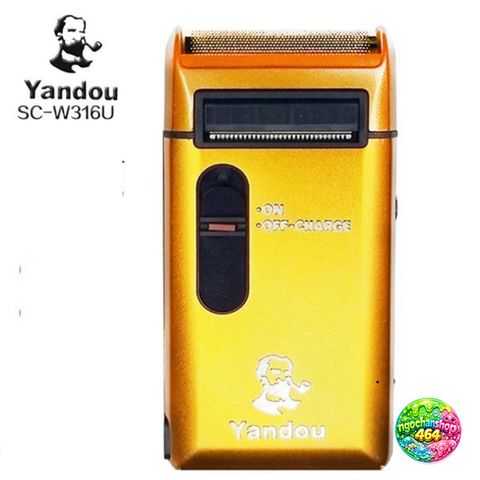 Máy Cạo Râu Yandou SC-W301U Vàng Trắng - Thiết Kế Nhỏ Gọn, Lưỡi Thép Siêu Bén - Phụ Kiện Chăm Sóc Bản Thân Chất Lượng Cao
