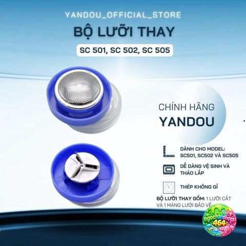 Lưỡi Cạo Râu Yandou SC501/SC502 - Lưỡi Thay Thế Đơn Giản, Thép Không Gỉ, Chăm Sóc Râu Nam, Bền Bỉ, Tiện Lợi