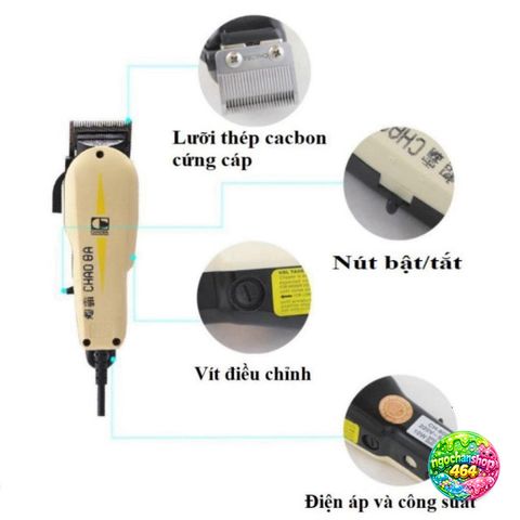 Tông Đơ Cắt Tóc Chuyên Nghiệp CHAOBA 808A - Thích Hợp Để Sử Dụng Gia Đình, Lưỡi Cắt Sắc Bén, Điều Chỉnh Tốc Độ Linh Hoạt