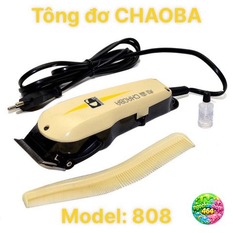 Tông Đơ Cắt Tóc Chaoba 808 - Tông Đơ Điện Chuyên Nghiệp Động Cơ Mạnh Mẽ, Thiết Kế Ergonomic, Sử Dụng Dễ Dàng, Màu Đen Vàng Kem