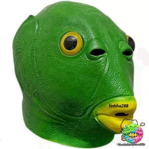 Mặt Nạ Cá Da Xanh Silicon và Mặt Nạ Ếch Xanh - Phụ Kiện Cosplay Vui Nhộn, Độc Đáo, 3 Màu Cho Halloween