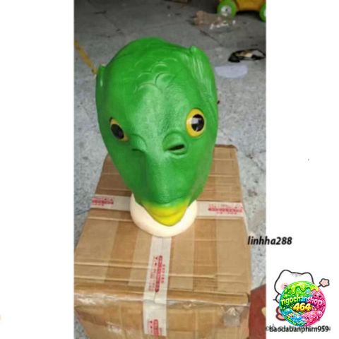 Mặt Nạ Cá Da Xanh Silicon và Mặt Nạ Ếch Xanh - Phụ Kiện Cosplay Vui Nhộn, Độc Đáo, 3 Màu Cho Halloween