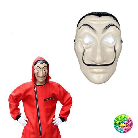 Mặt Nạ Halloween Salvador Dali DIY - Phụ Kiện Trang Phục Cosplay Tiệc Hóa Trang Phim La Casa de Papel