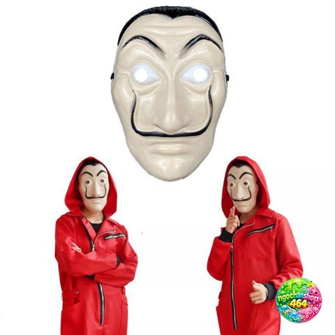 Mặt Nạ Halloween Salvador Dali DIY - Phụ Kiện Trang Phục Cosplay Tiệc Hóa Trang Phim La Casa de Papel
