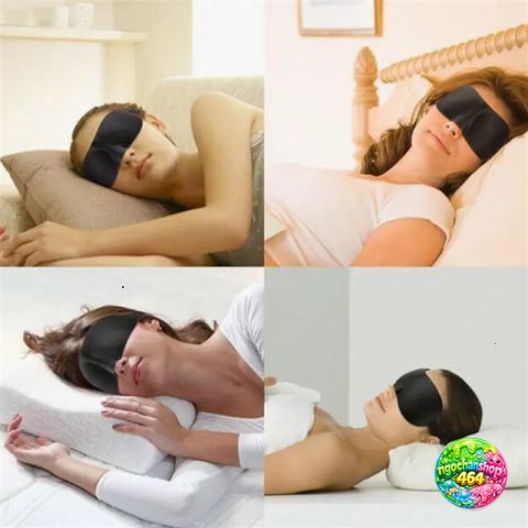 Mặt Nạ Ngủ 3D Du Lịch Chặn Ánh Sáng - Mềm Mại, Thoáng Khí, Hoàn Hảo Cho Bay, Nghỉ Ngơi, Nhạy Cảm Ánh Sáng