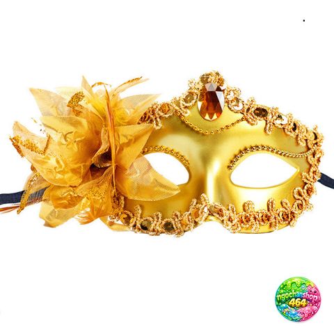 Mặt Nạ Nửa Mặt Đính Kim Cương Tinh Tế - Phụ Kiện Hóa Trang Công Chúa Cho Tiệc Halloween và Lễ Hội