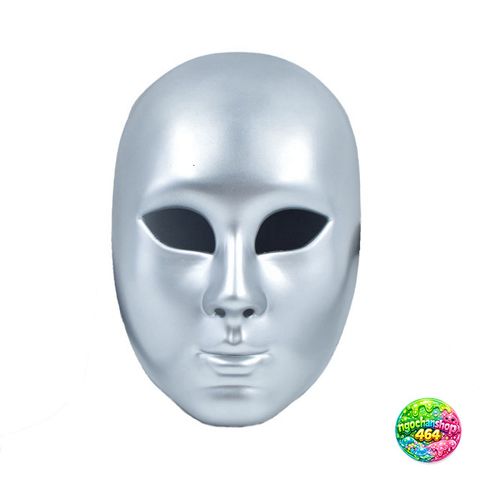 Mặt Nạ Off-White Kinh Dị Full Face Cho Halloween - Phụ Kiện Thời Trang Hóa Trang Carnival Party ấn Tượng