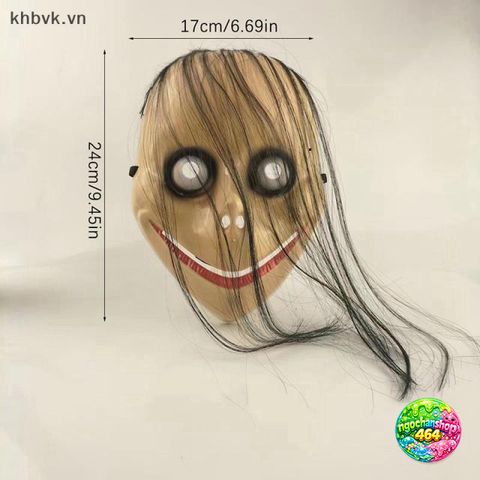 Mặt nạ Halloween Ma nữ tóc dài - Phụ kiện trang trí cosplay Halloween, quán bar, bữa tiệc hóa trang cho người lớn