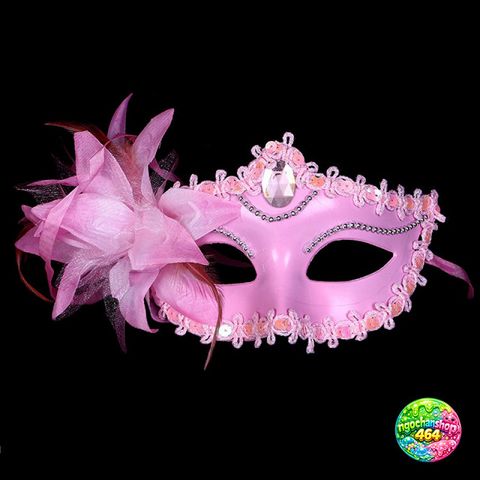 Áo Mặt Nạ Venetian Đính Kim Cương Phối Lông Vũ Màu Tím - Phụ Kiện Tiệc Cưới và Lễ Hội Sang Trọng cho Nữ