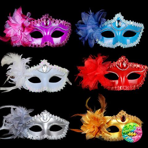 Áo Mặt Nạ Venetian Đính Kim Cương Phối Lông Vũ Màu Tím - Phụ Kiện Tiệc Cưới và Lễ Hội Sang Trọng cho Nữ