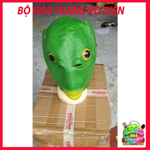 Mặt Nạ Cá Da Xanh Silicon & Ếch Xanh - Phụ Kiện Cosplay Hài Hước Cho Fan Game & Hacker Thú Vị