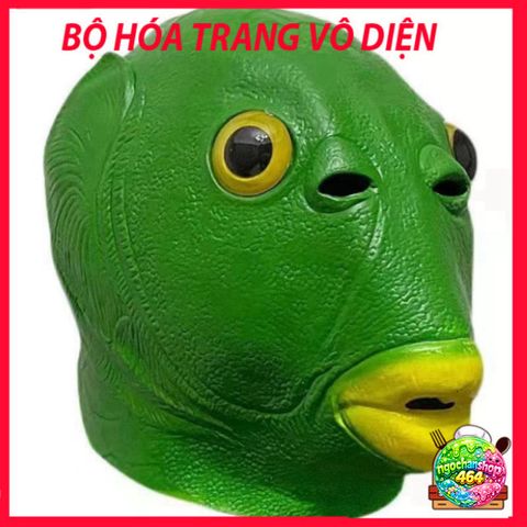 Mặt Nạ Cá Da Xanh Silicon & Ếch Xanh - Phụ Kiện Cosplay Hài Hước Cho Fan Game & Hacker Thú Vị