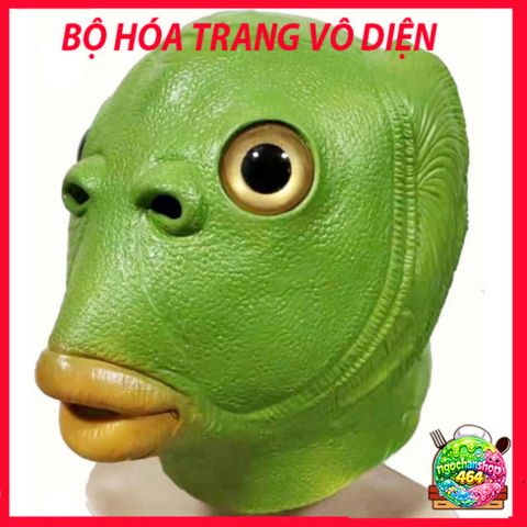 Mặt Nạ Cá Da Xanh Silicon & Ếch Xanh - Phụ Kiện Cosplay Hài Hước Cho Fan Game & Hacker Thú Vị