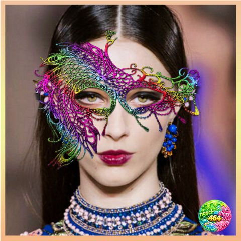 Mặt Nạ Mắt Ren Gợi Cảm Mạ Vàng - Phụ Kiện Hóa Trang Thời Thượng Cho Tiệc Halloween & Vũ Hội Cosplay