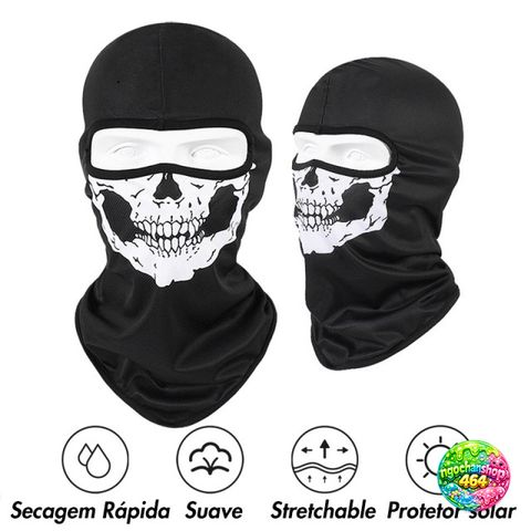 Mặt Nạ Ma Đen Fullface Balaclava Cosplay Halloween - Bảo Vệ Mặt và Cổ, Vải Lưới Thoáng Khí Chất Lượng Cao