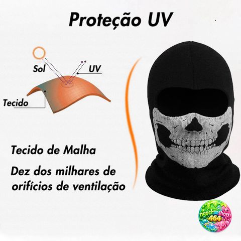 Mặt Nạ Ma Đen Fullface Balaclava Cosplay Halloween - Bảo Vệ Mặt và Cổ, Vải Lưới Thoáng Khí Chất Lượng Cao