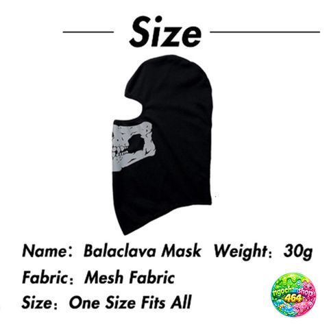 Mặt Nạ Ma Đen Fullface Balaclava Cosplay Halloween - Bảo Vệ Mặt và Cổ, Vải Lưới Thoáng Khí Chất Lượng Cao