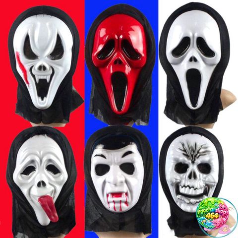 Mặt Nạ Scream Halloween - Mặt Nạ Thần Chết Chất Liệu Nhựa Dẻo, Phụ Kiện Hoá Trang Độc Đáo Cho Ngày Hội Hóa Trang