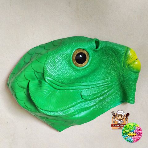 Mặt Nạ Cá Xanh Lá Silicon Vui Nhộn - Phụ Kiện Halloween Độc Đáo, Màu Sắc Sống Động Cho Các Sự Kiện, Lễ Hội