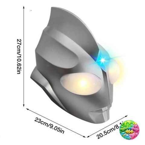 Mặt Nạ Cosplay Ultraman Phát Sáng - Phụ Kiện Halloween Unisex Cho Lễ Hội Hóa Trang và Đạo Cụ Vui Nhộn