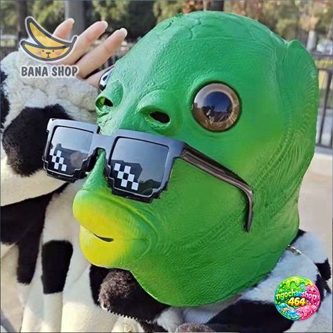 Mặt Nạ Cá Xanh Silicone Cosplay Halloween - Phụ Kiện Thời Trang Độc Đáo Đem Lại Trải Nghiệm Thực Tế Cho Fan Hâm Mộ