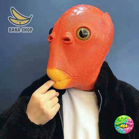 Mặt Nạ Cá Xanh Silicone Cosplay Halloween - Phụ Kiện Thời Trang Độc Đáo Đem Lại Trải Nghiệm Thực Tế Cho Fan Hâm Mộ