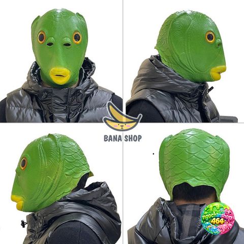 Mặt Nạ Cá Xanh Silicone Cosplay Halloween - Phụ Kiện Thời Trang Độc Đáo Đem Lại Trải Nghiệm Thực Tế Cho Fan Hâm Mộ
