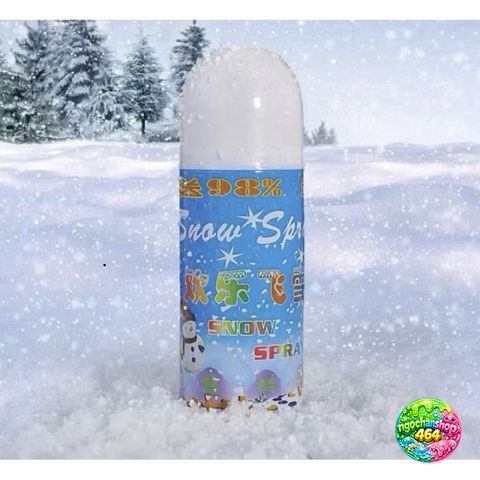 Xịt Tuyết Giả Trang Trí Giáng Sinh Đẹp - Màu Xanh, Tan Dần, Kích Thước 15cm - Phụ Kiện Trang Trí Không Gian Noel Hót Trend