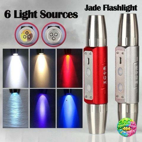 Đèn Pin Soi Sáng Đá Quý 6 Chế Độ Ánh Sáng - Phát Hiện Giả - Thiết Bị Tiện Ích Đánh Giá Chất Lượng Đá và Giấy Tờ