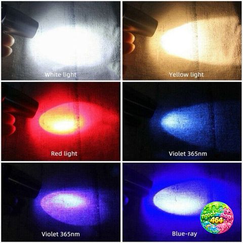 Đèn Pin Soi Sáng Đá Quý 6 Chế Độ Ánh Sáng - Phát Hiện Giả - Thiết Bị Tiện Ích Đánh Giá Chất Lượng Đá và Giấy Tờ