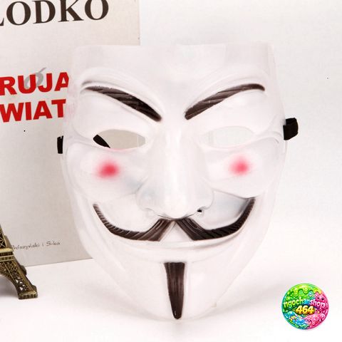 Mặt Nạ Vàng Anonymous - Phụ Kiện Cosplay Hacker Dành Cho Halloween, Hóa Trang ấn Tượng