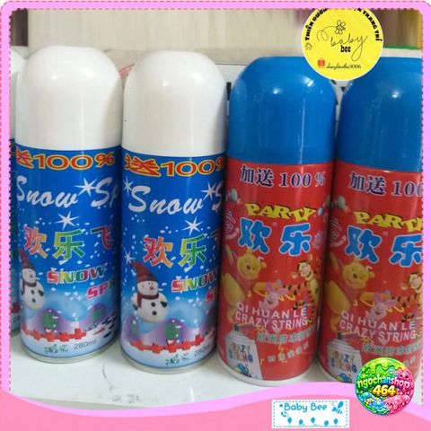 Bình Xịt Tuyết Tan 228ML - Dụng Cụ Tiệc Giáng Sinh, Sinh Nhật An Toàn và Dễ Dàng Sử Dụng