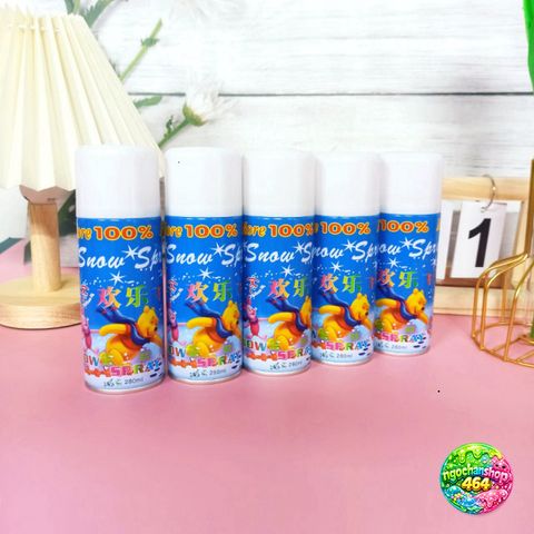 Xịt Tuyết Bọt Trắng 280ml - Phụ Kiện Trang Trí Sinh Nhật, Tiệc Cưới & Bánh Kem An Toàn, Dễ Dàng Sử Dụng