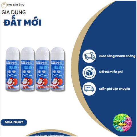 Xịt Bột Tuyết Trắng 280ml - Trang Trí Noel & Sinh Nhật - Không Tan, An Toàn Cho Trẻ Em