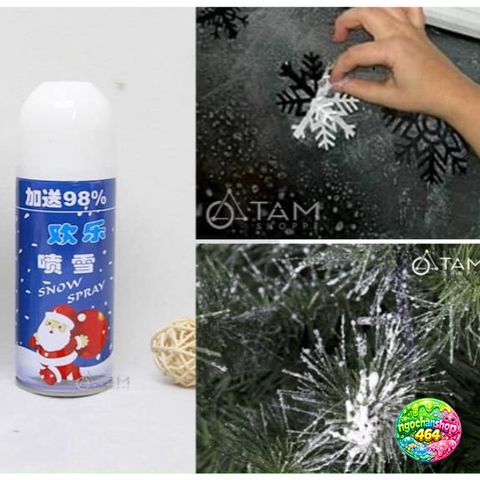 Xịt Tuyết Nhân Tạo 280ml - Trang Trí Giáng Sinh Cây Thông & Cửa Kính - Dễ Dàng Sử Dụng Cho Không Gian Lễ Hội