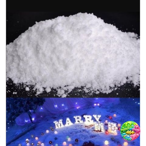 Bột Tuyết Nhân Tạo Trang Trí Giáng Sinh 100G - Decor Cây Thông Noel Xinh Xắn, An Toàn, Không Độc Hại