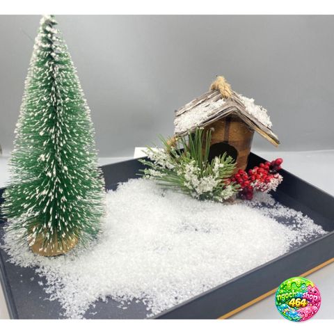 Bột Tuyết Nhân Tạo Trang Trí Giáng Sinh 100G - Decor Cây Thông Noel Xinh Xắn, An Toàn, Không Độc Hại