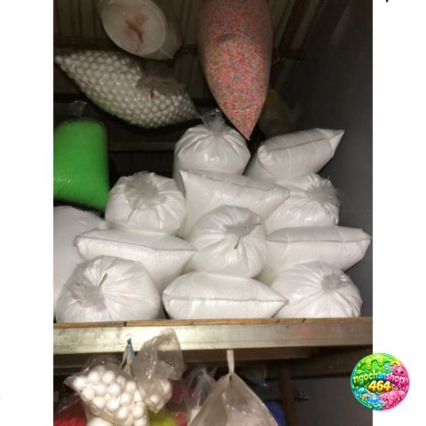 Hạt Xốp Tròn Trắng 1Kg Dùng Làm Gối Lười, Chơi Slime Và Trang Trí Noel - Quà Tặng Độc Đáo, Nghệ Thuật Tuyết