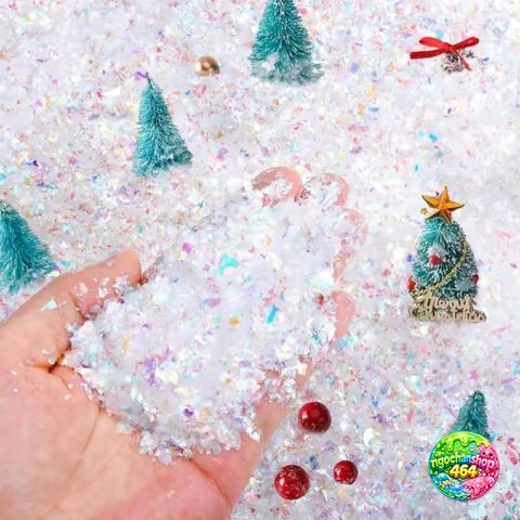 Bột Tuyết Nhân Tạo Giáng Sinh 200g - Trang Trí Cây Thông Noel, Mùa Đông Vui Vẻ, Dễ Dàng Sử Dụng, Màu Trắng & Rực Rỡ