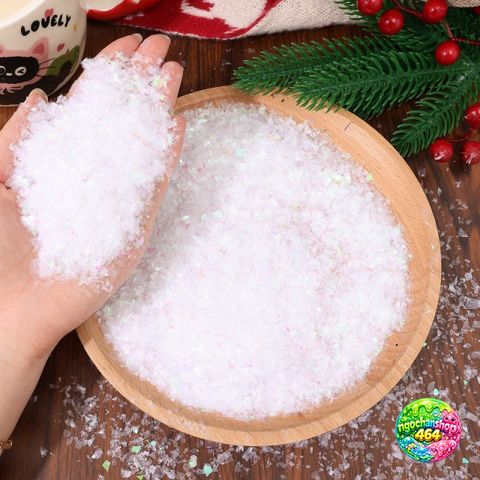 Bột Tuyết Nhân Tạo Giáng Sinh 200g - Trang Trí Cây Thông Noel, Mùa Đông Vui Vẻ, Dễ Dàng Sử Dụng, Màu Trắng & Rực Rỡ